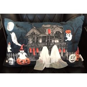 Halloween‎ Novogratz Decorative Pillow Haunted House Ghost Wedding Pumpkin 3D